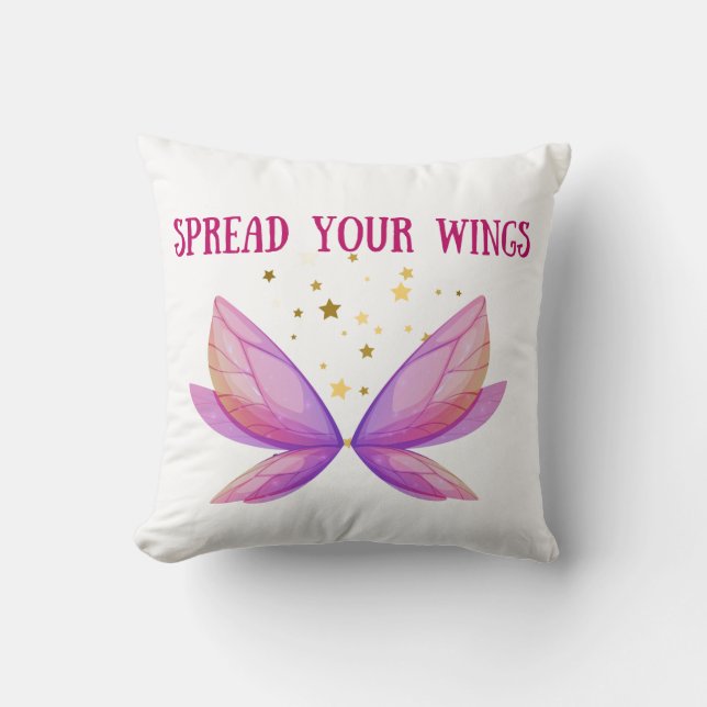 Hermoso Cojín decorativo De Difundir Tus Alas (Anverso)
