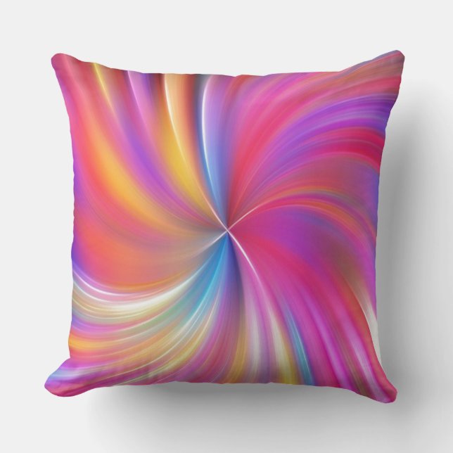 Hermoso Cojín decorativo de Swirls Pink (Anverso)