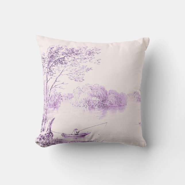 Hermoso Cojín decorativo del río Illinois (Anverso)