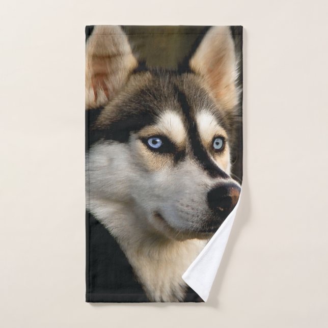 Hermoso Cojín decorativo Husky (Toalla de mano)