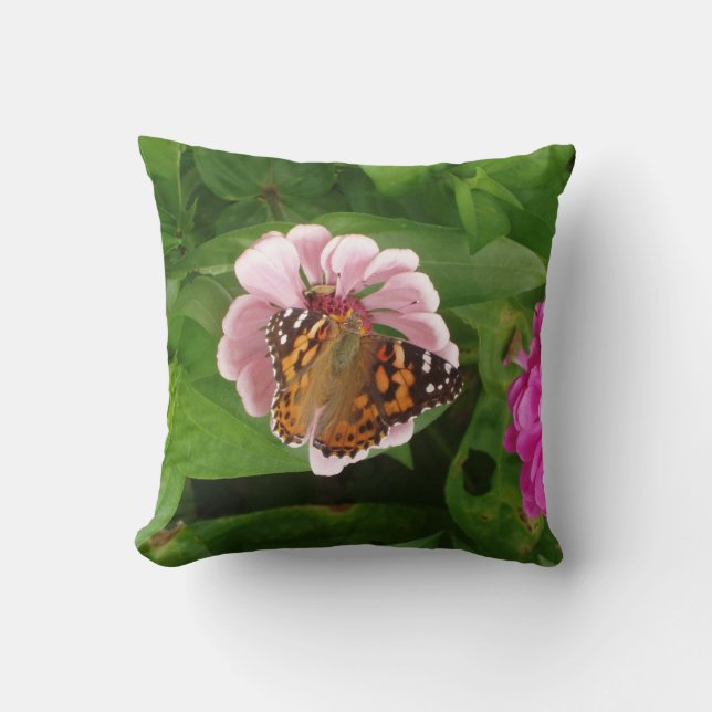 Hermoso Cojín decorativo mariposa (Anverso)