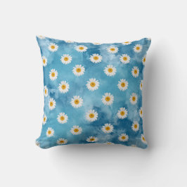 Hermoso Cojín decorativo moderno Daisy Watercolor