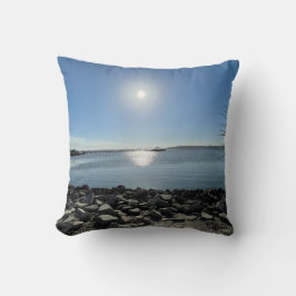 Hermoso Cojín decorativo panorámico Ocean Blue