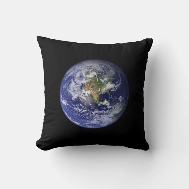 Hermoso Cojín decorativo Planeta Tierra (Anverso)