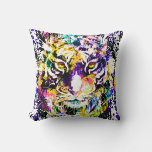 Hermoso Cojín decorativo Tigre Tigre colorido