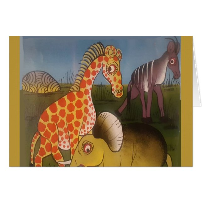 Hermoso color de safari animal salvaje africano (Anverso (Horizontal))