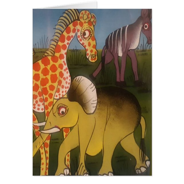 Hermoso color de safari animal salvaje africano (Frente)