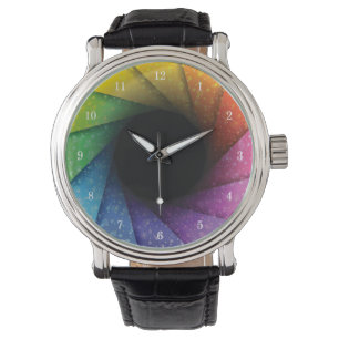 Hermoso color Swirls reloj de pulsera