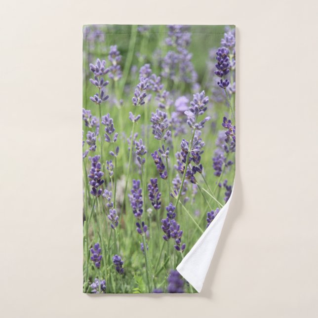 Hermoso conjunto de toallas de lavanda (Toalla de mano)