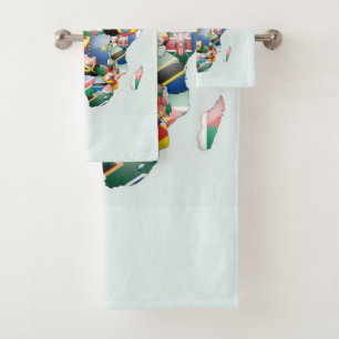 Hermoso continente africano, colorido mapa de Pers