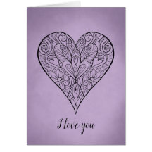 Hermoso corazón de Mandala te amo