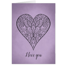 Hermoso corazón de Mandala te amo