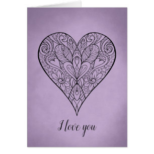 Hermoso corazón de Mandala te amo