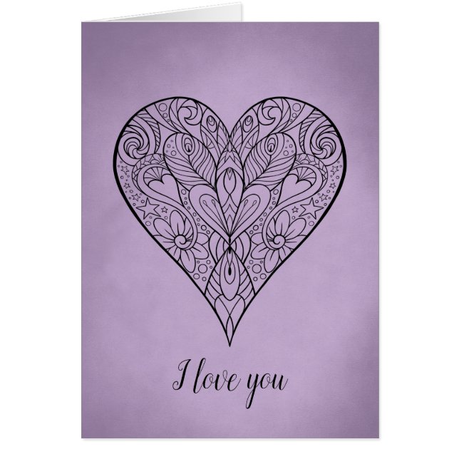 Hermoso corazón de Mandala te amo (Frente)