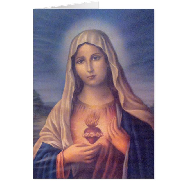 Hermoso Corazón Sagrado Religioso de la Virgen Mar (Frente)