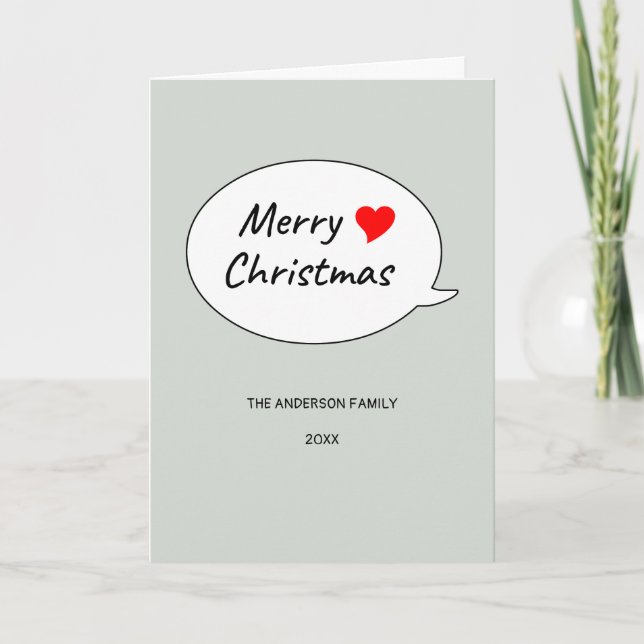 Hermoso corazón y una feliz Navidad (Anverso)