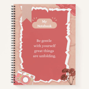 Hermoso cuaderno suave diario para chicas bonito