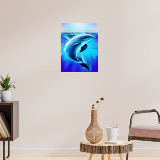 Hermoso delfín en el arte oceánico