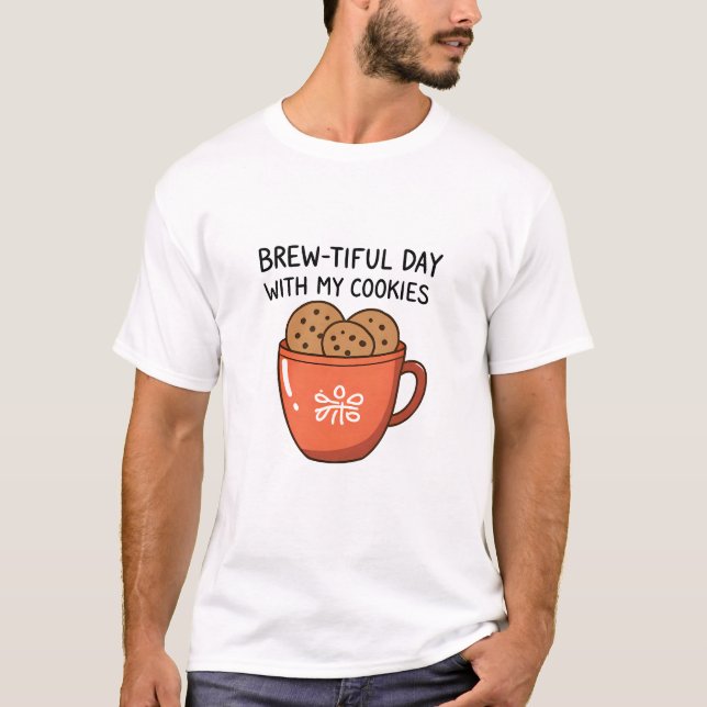 Hermoso día con camiseta de arte de Cookies Line (Anverso)
