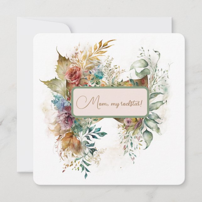 Hermoso Día de la Madre Floral (Anverso)