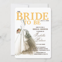 Hermoso dibujo de novias Invitación a ducha de nov