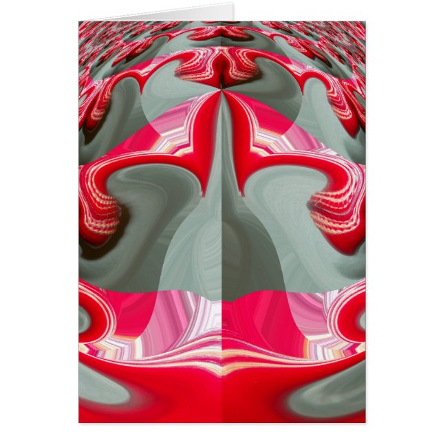 Hermoso Diseño de Arte Geométrico Rojo Ash Gris Mo (Frente)