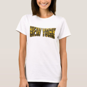 Hermoso diseño de camiseta NEW YORK naranja