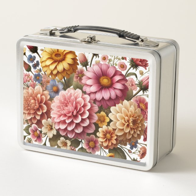 Hermoso diseño de flores - Lunchbox Metalizado (Anverso)