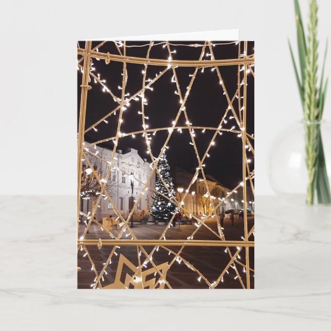 Hermoso diseño de Navidad tarjeta en blanco (Anverso)