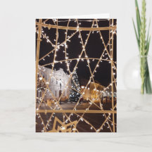 Hermoso diseño de Navidad tarjeta en blanco