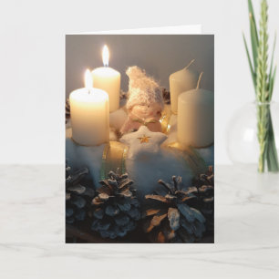 Hermoso diseño de Navidad tarjeta en blanco