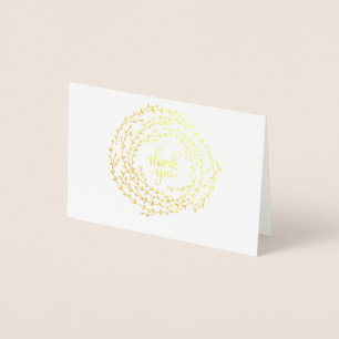Hermoso diseño de Wreath de tarjetas de agradecimi
