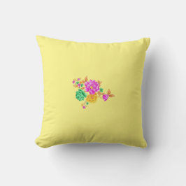 Hermoso diseño floral almohada decorativa