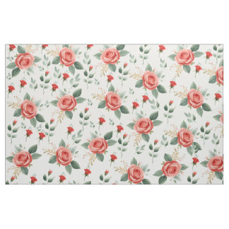 Hermoso diseño floral de tela de rosa