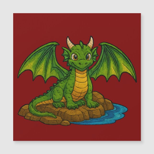 Hermoso dragón verde (Anverso)