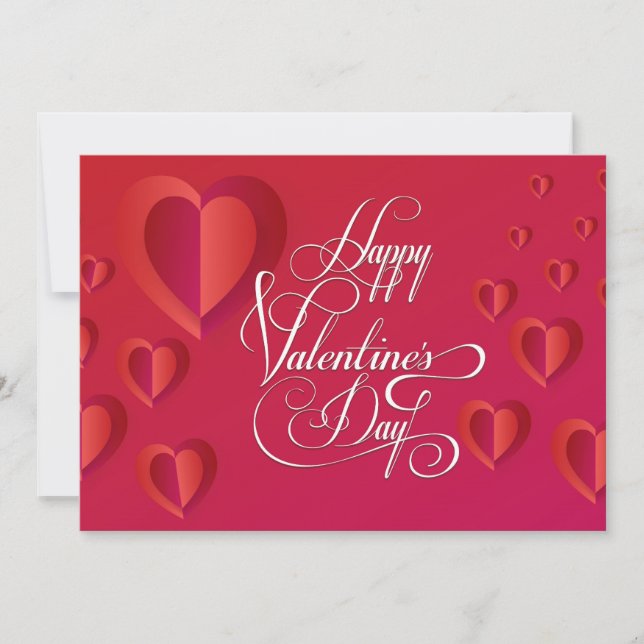 Hermoso El día de San Valentín Moderno diseño de m (Anverso)
