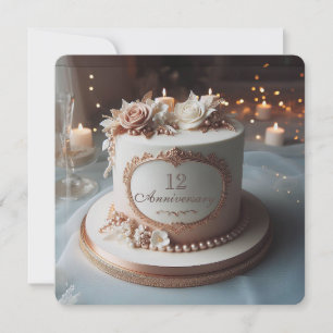HERMOSO ELEGANTE ANIVERSARIO REUNIÓN DE PASTELES