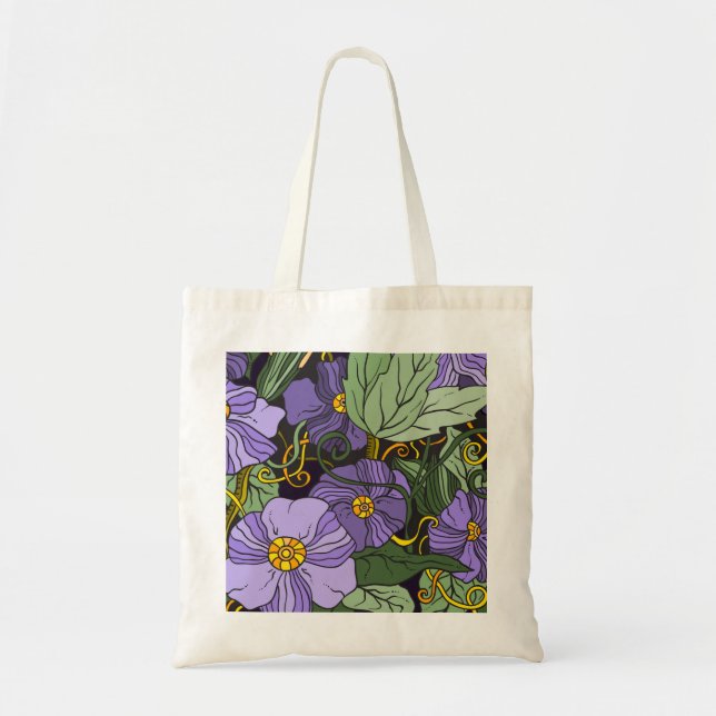 Hermoso Esbozo Floral Bolsa de Tote (Frente)