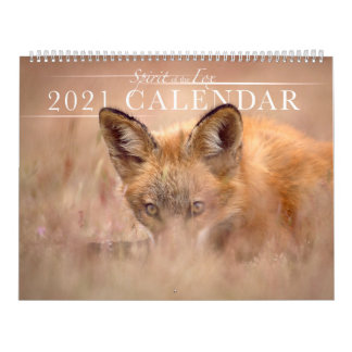 Hermoso Espíritu del calendario de paredes Fox 202