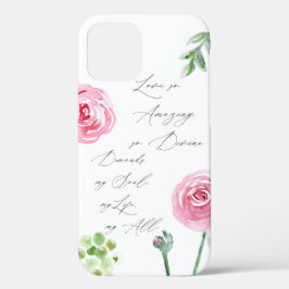 Hermoso Fe iPhone 12 funda con palabras himno