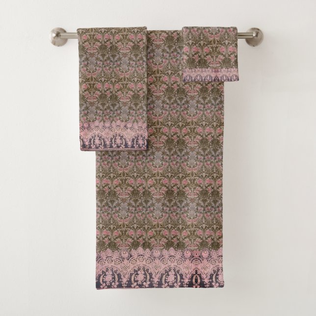 Hermoso floral de William Morris forrado en encaje (In situ)