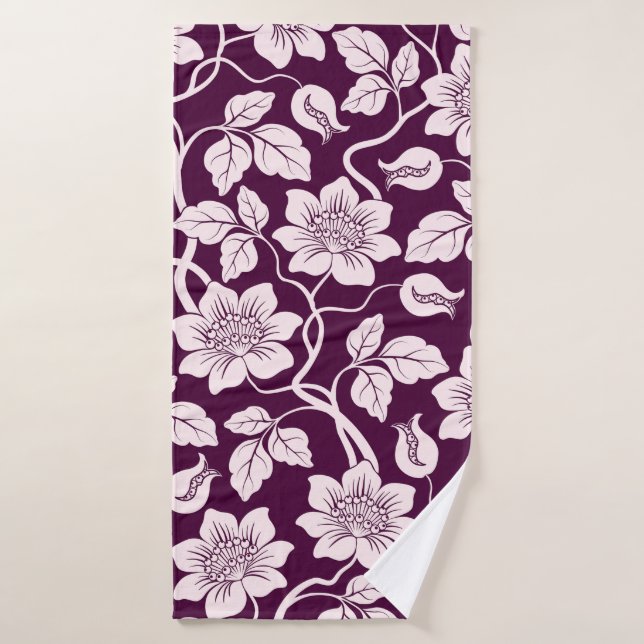 Hermoso fondo floral (Toalla de baño)