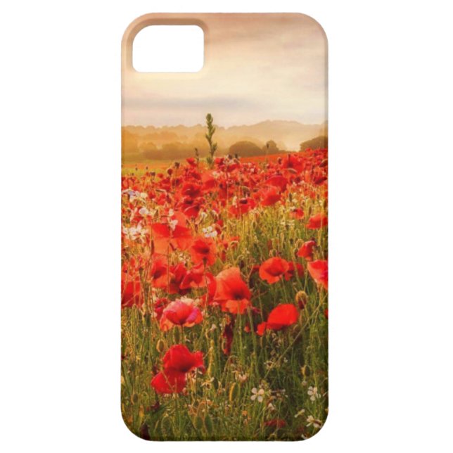 Hermoso funda de campo de amapola roja (Atrás)