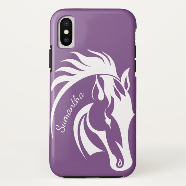 Hermoso Funda de diseño de caballos blancos para i (Reverso)