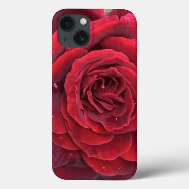 Hermoso funda de iphone rojo rosa 13 (Reverso)