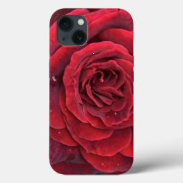 Hermoso funda duro de iphone rojo rosa 13