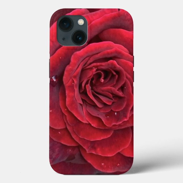 Hermoso funda duro de iphone rojo rosa 13 (Reverso )