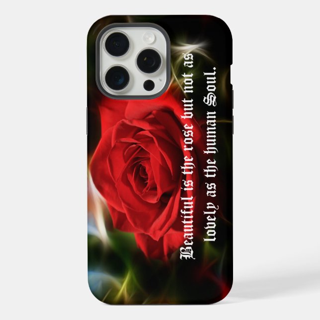 Hermoso funda para iPhone / iPad de rosa roja (Reverso )