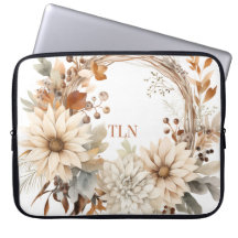 Hermoso Funda para Portátil con Corona de Otoño y 
