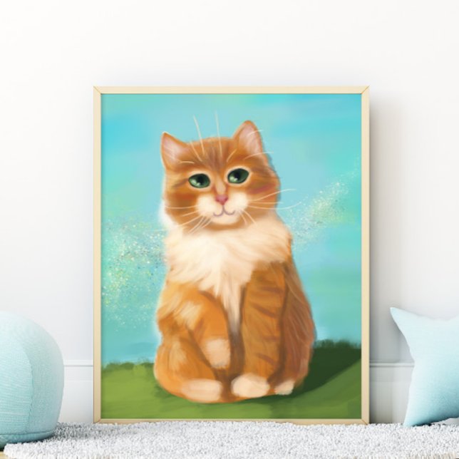 Hermoso Gato Naranja Bebé Decoración para Guarderí (Subido por el creador)